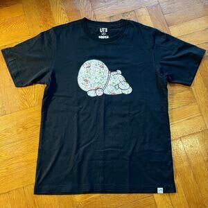 UT Uniqlo x Takashi Murakami x Doraemon T Shirt M Black Graphic Tee Casual Mens
